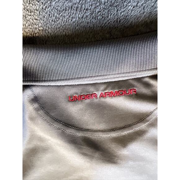 Under Armour Men’s Shirt Gray Size 2XL Loose Heat Gear Polo Shirt Men's - Picture 7 of 8